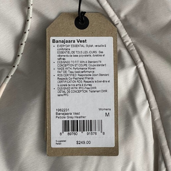 NWT prAna Banajaara Vest Medium Pebble Grey Heather XS - Picture 14 of 15